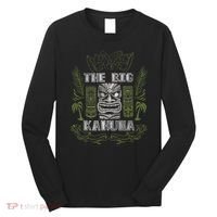Big Kahuna Funny Hawaiian Luau Outfit Funny Luau Long Sleeve Shirt thumb 0