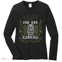 Big Kahuna Funny Hawaiian Luau Outfit Funny Luau Women's Long Sleeve Shirt thumb 0