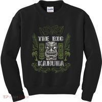 Big Kahuna Funny Hawaiian Luau Outfit Funny Luau Kids Sweatshirt thumb 0