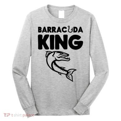 Barracuda King Funny Deep Sea Fishing Long Sleeve Shirt