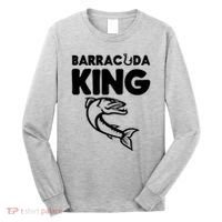 Barracuda King Funny Deep Sea Fishing Long Sleeve Shirt thumb 0