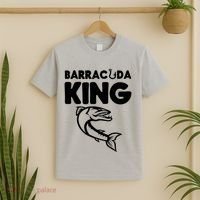 Barracuda King Funny Deep Sea Fishing T-Shirt thumb 2