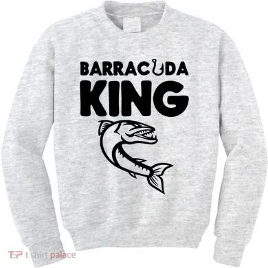 Barracuda King Funny Deep Sea Fishing Kids Sweatshirt