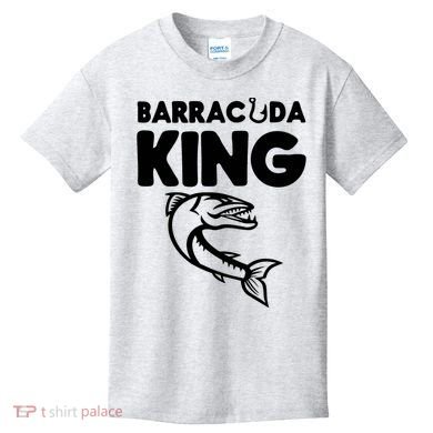 Barracuda King Funny Deep Sea Fishing Kids T-Shirt