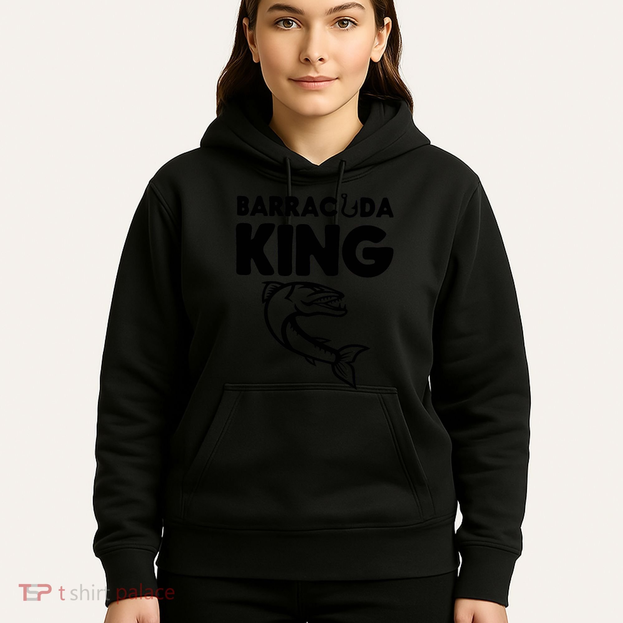Barracuda King Funny Deep Sea Fishing Hoodie