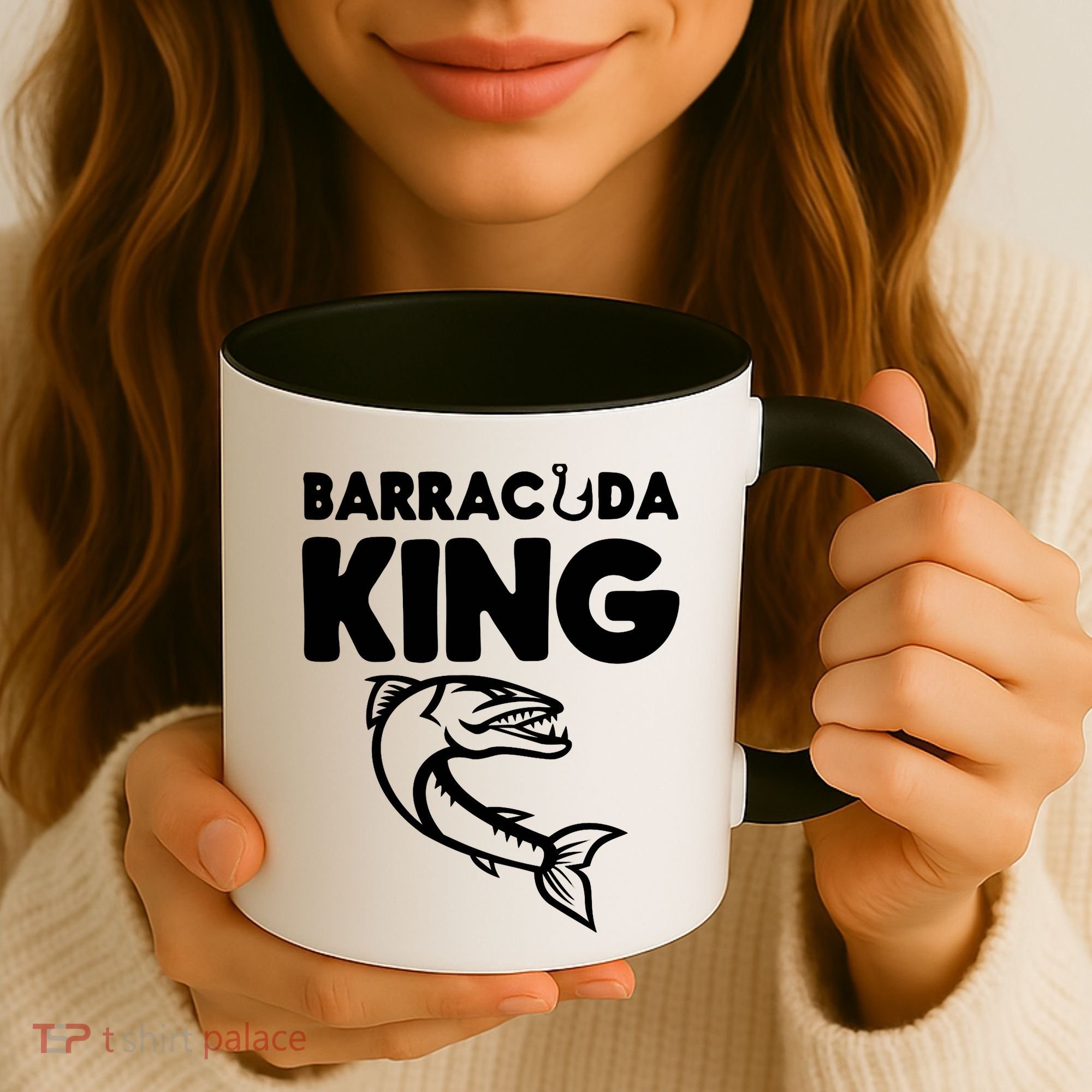 Barracuda King Funny Deep Sea Fishing Coffee Mug