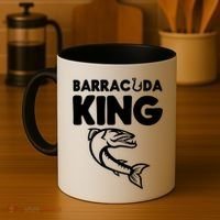 Barracuda King Funny Deep Sea Fishing Coffee Mug thumb 4