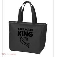 Barracuda King Funny Deep Sea Fishing Tote Bag thumb 3