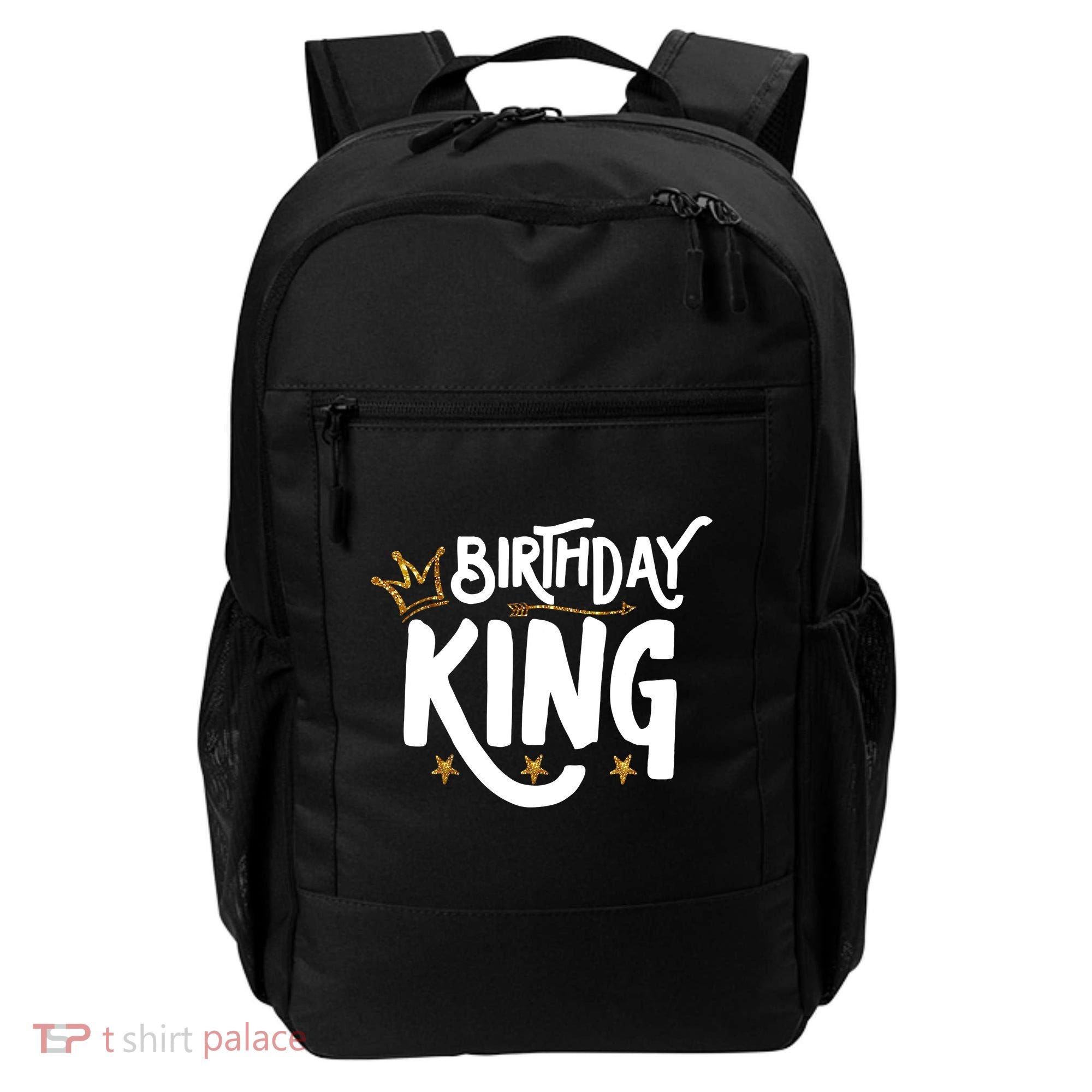Birthday King Gold Crown Birthday Boy Funny Backpack