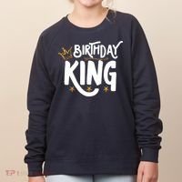 Birthday King Gold Crown Birthday Boy Funny Women's Sweatshirt thumb 0