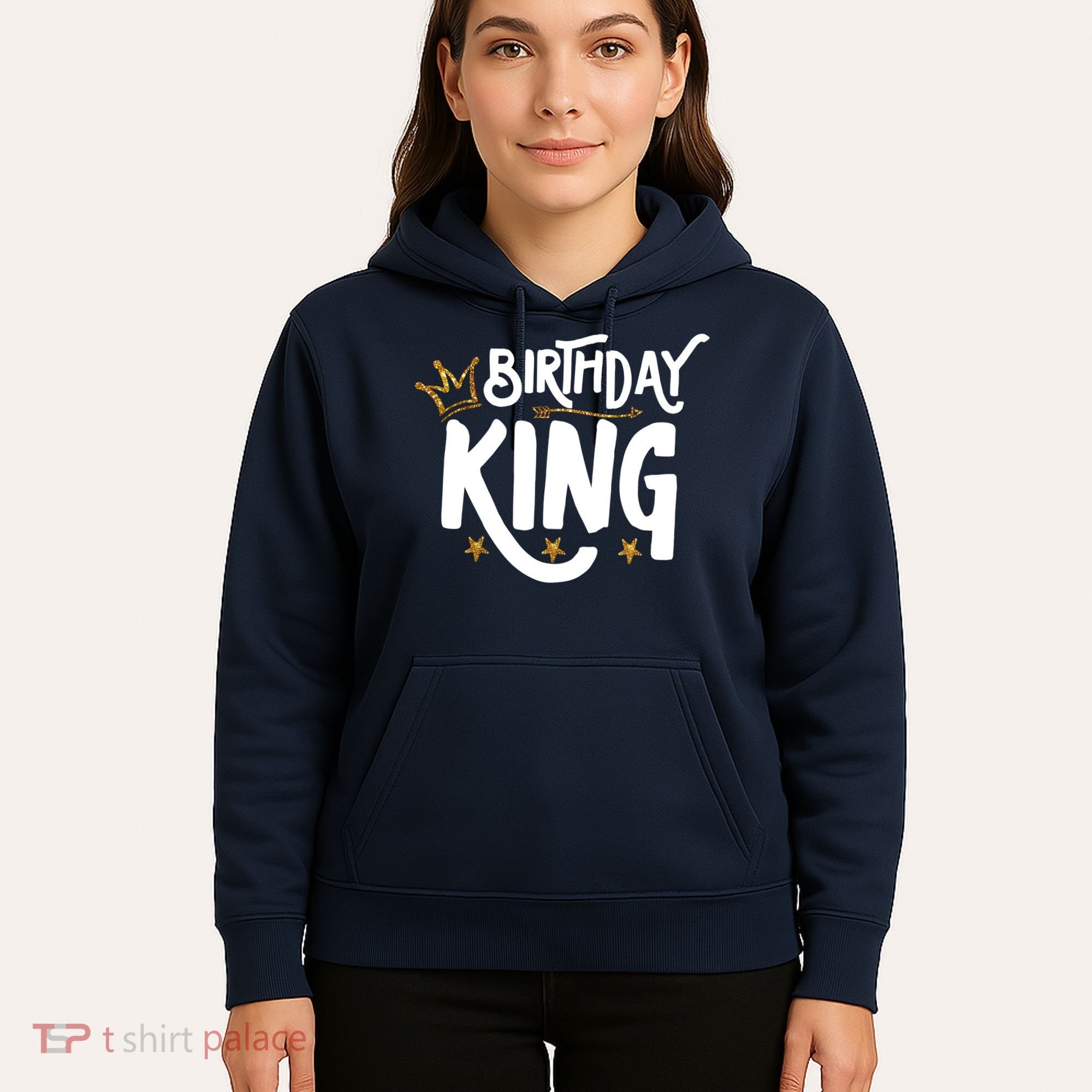 Birthday King Gold Crown Birthday Boy Funny Hoodie