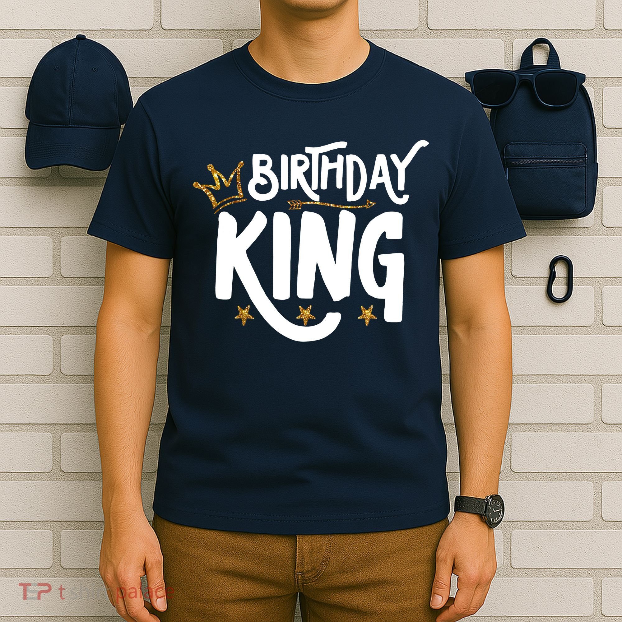 Birthday King Gold Crown Birthday Boy Funny T-Shirt