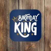 Birthday King Gold Crown Birthday Boy Funny Coaster thumb 0