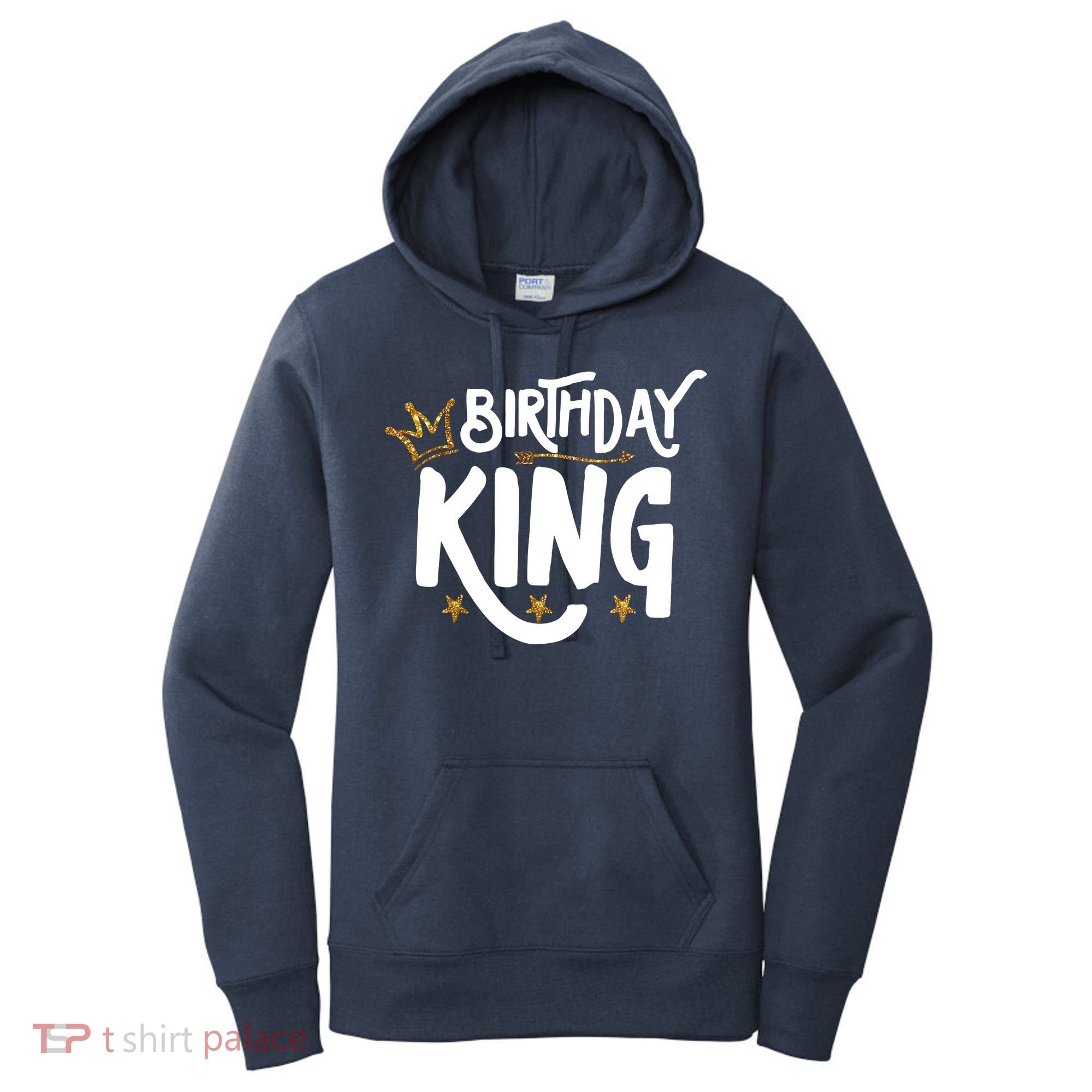 Birthday King Gold Crown Birthday Boy Funny Women's Hoodie