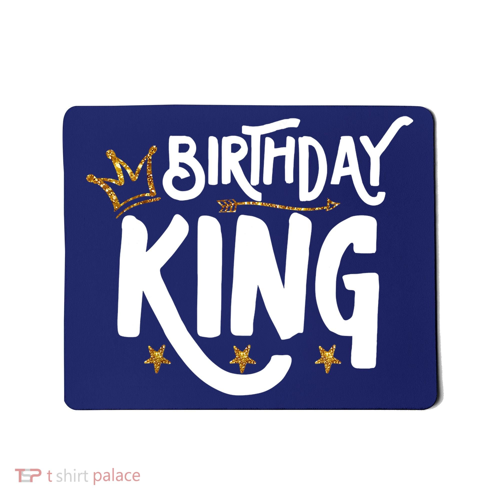 Birthday King Gold Crown Birthday Boy Funny Mousepad