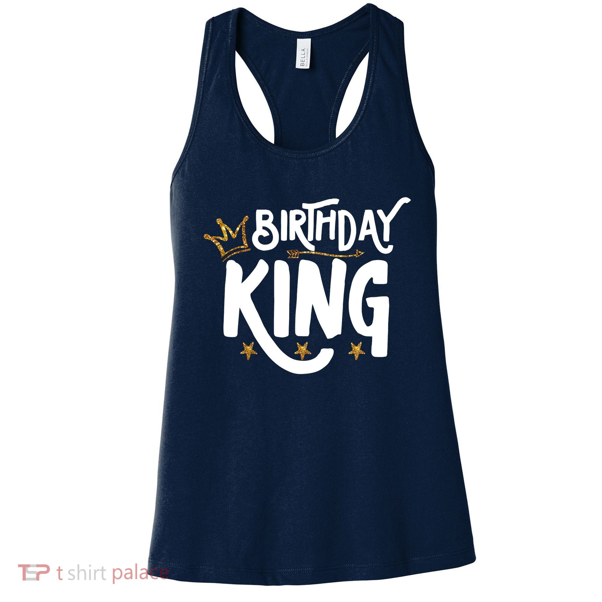 Birthday King Gold Crown Birthday Boy Funny Women's Tank Top