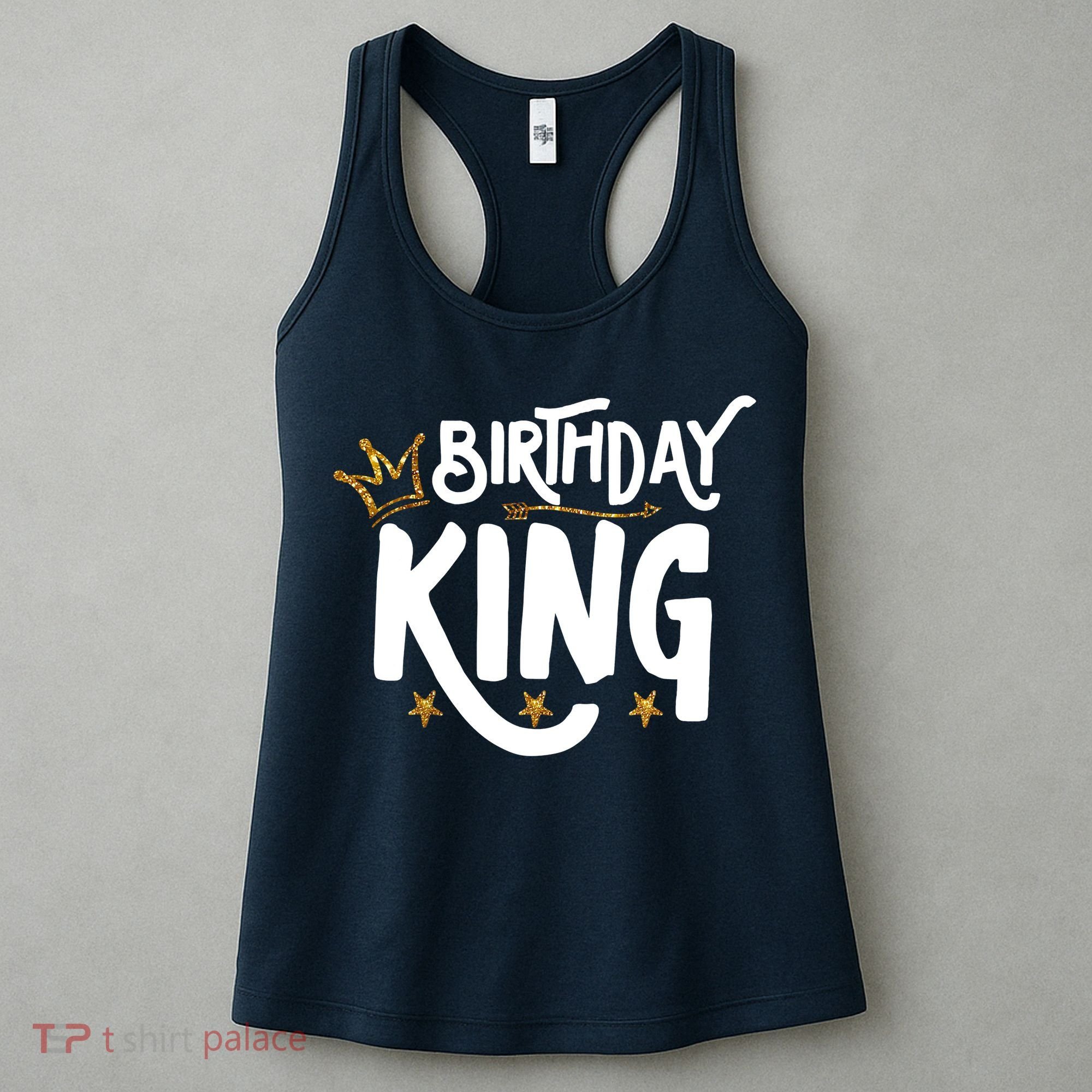 Birthday King Gold Crown Birthday Boy Funny Women's Tank Top