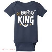 Birthday King Gold Crown Birthday Boy Funny Baby Bodysuit thumb 0