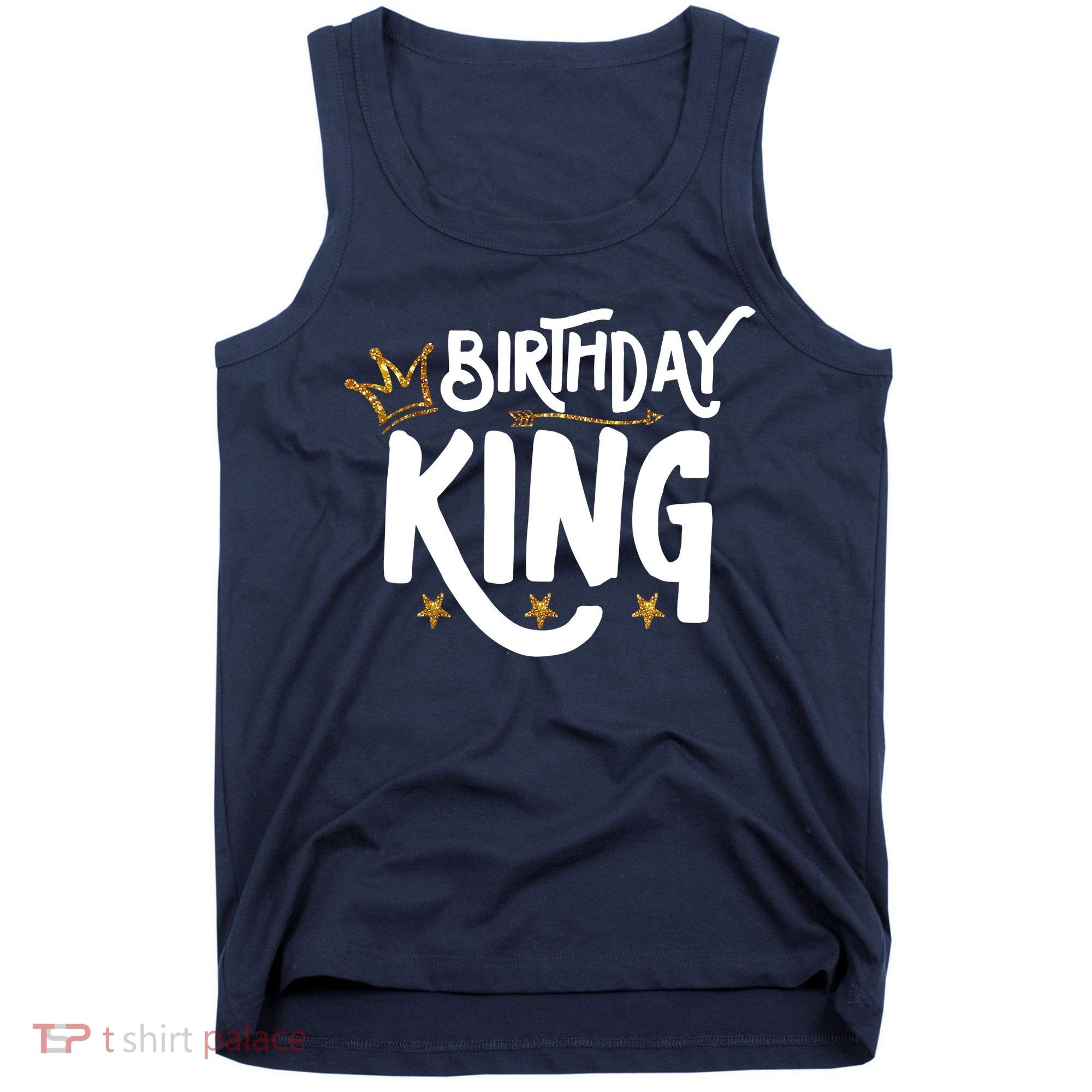 Birthday King Gold Crown Birthday Boy Funny Tank Top