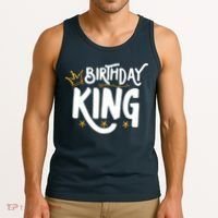Birthday King Gold Crown Birthday Boy Funny Tank Top thumb 3