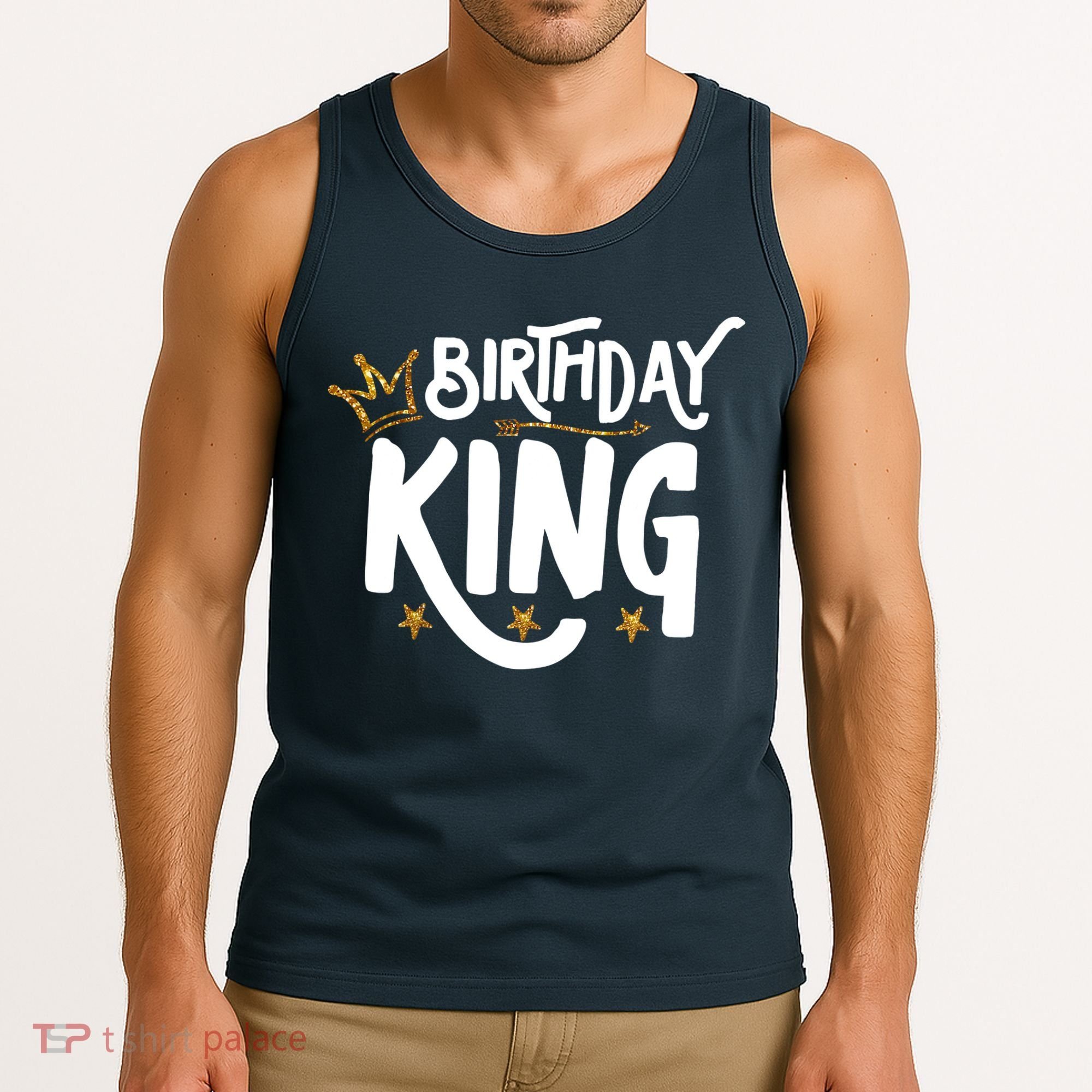 Birthday King Gold Crown Birthday Boy Funny Tank Top