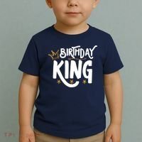 Birthday King Gold Crown Birthday Boy Funny Toddler T-Shirt thumb 2
