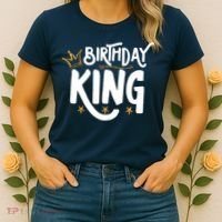 Birthday King Gold Crown Birthday Boy Funny Women's T-Shirt thumb 2