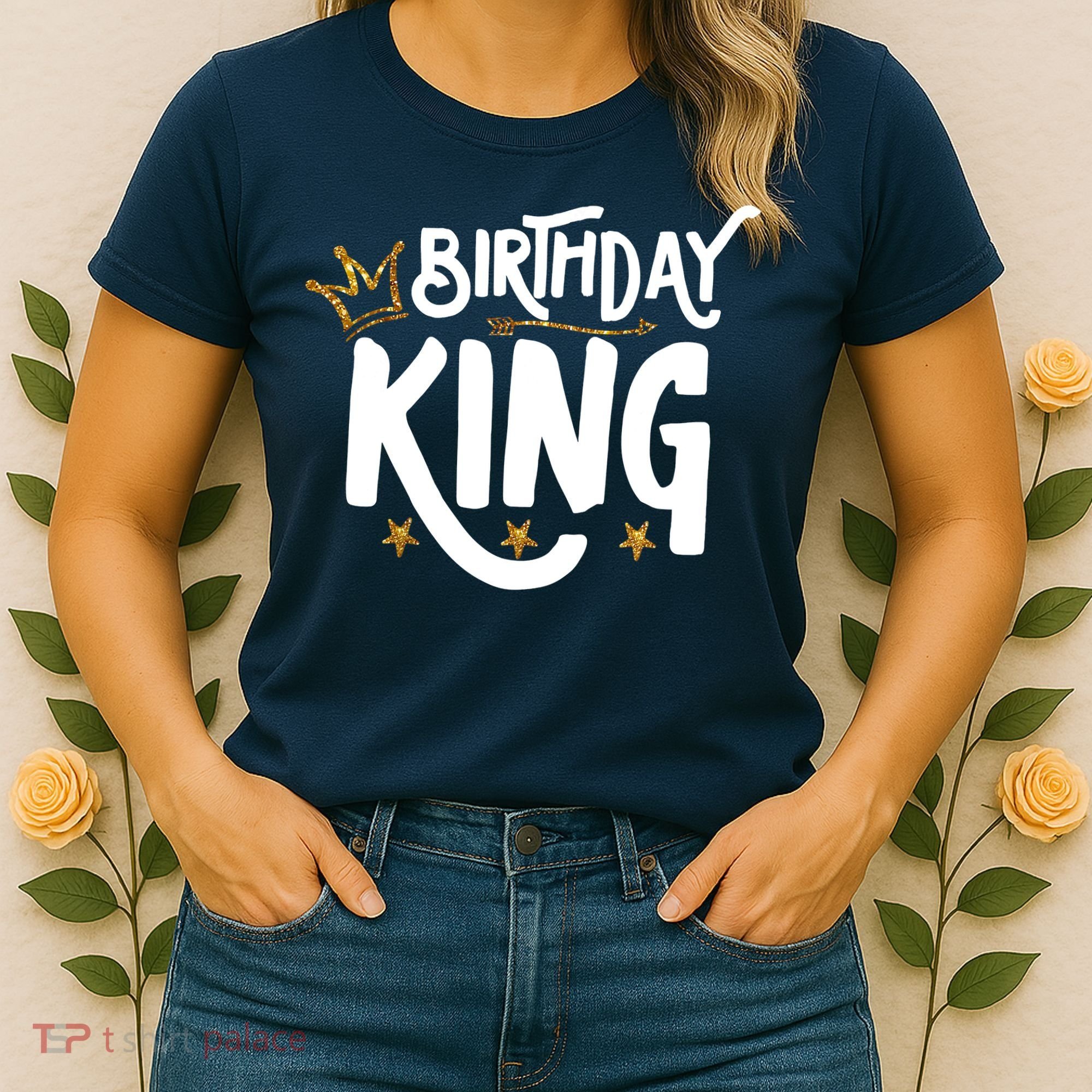 Birthday King Gold Crown Birthday Boy Funny Women's T-Shirt