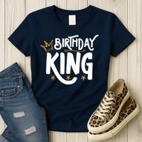 Birthday King Gold Crown Birthday Boy Funny Women's T-Shirt thumb 3