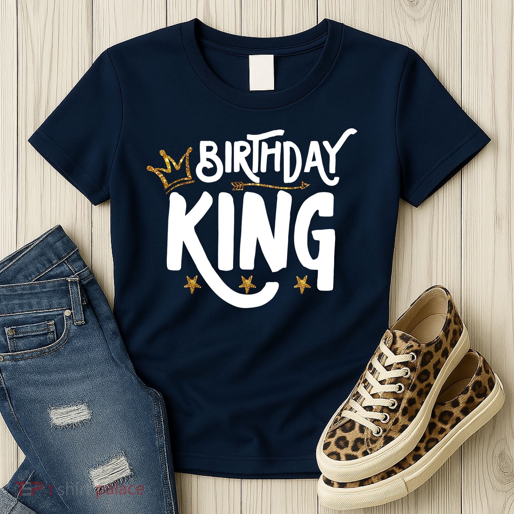 Birthday King Gold Crown Birthday Boy Funny Women's T-Shirt