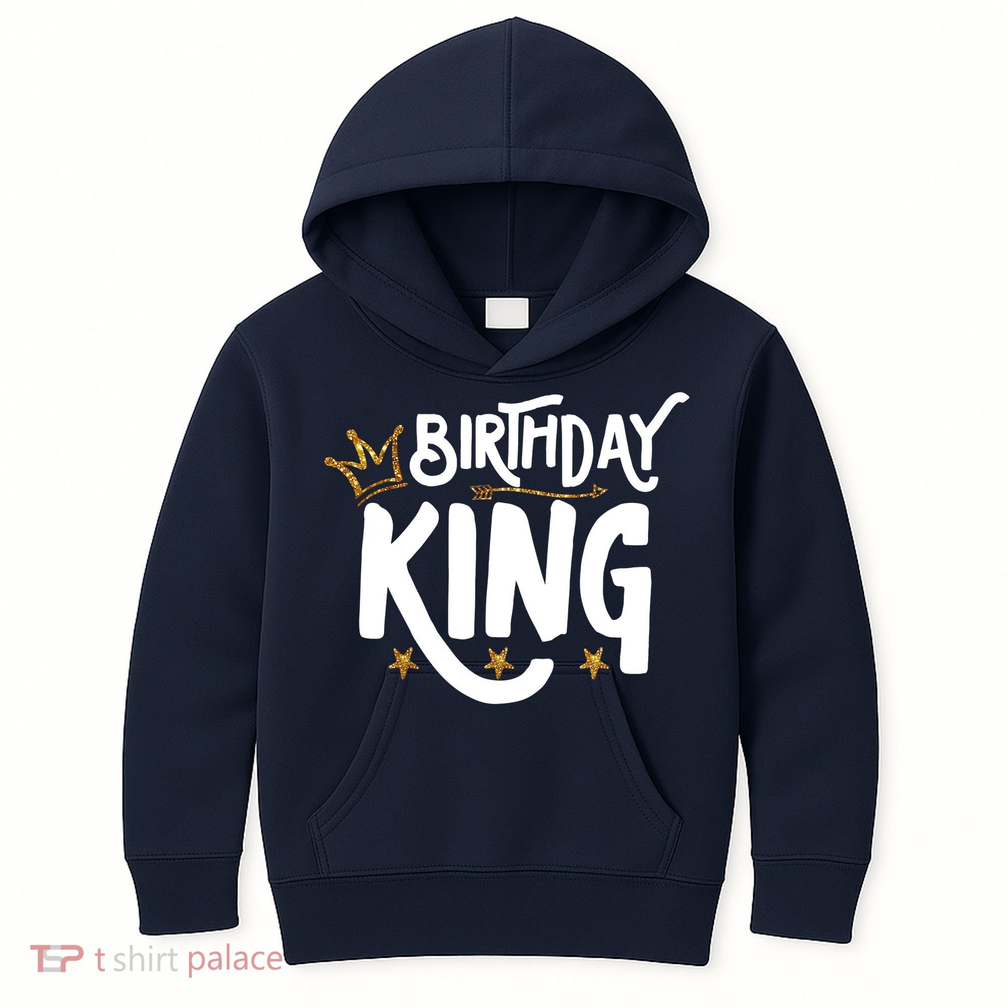 Birthday King Gold Crown Birthday Boy Funny Kids Hoodie