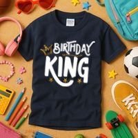 Birthday King Gold Crown Birthday Boy Funny Kids T-Shirt thumb 3