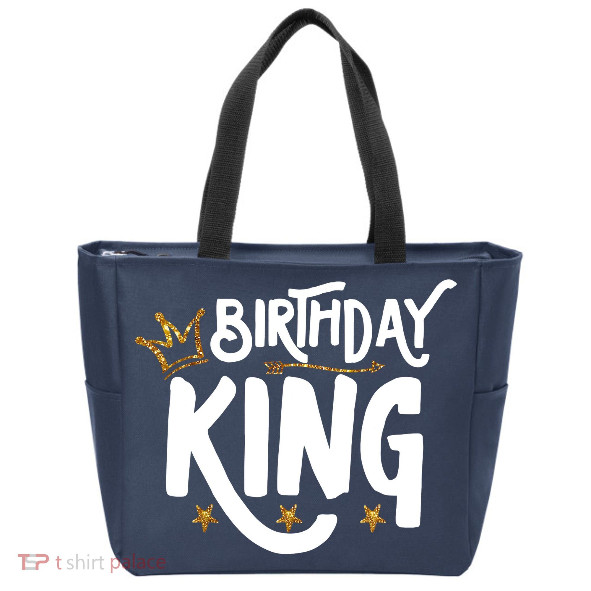 Birthday King Gold Crown Birthday Boy Funny Tote Bag
