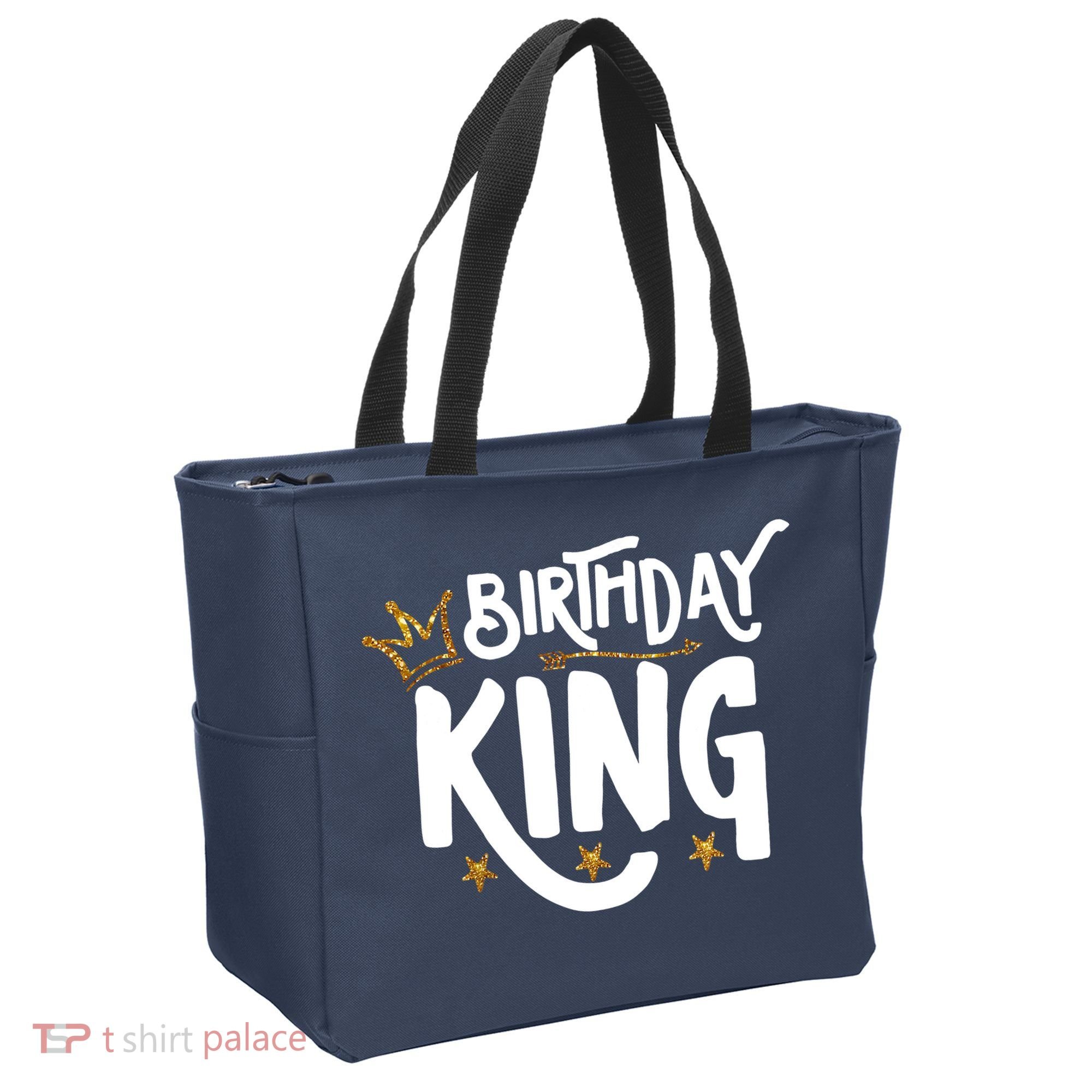 Birthday King Gold Crown Birthday Boy Funny Tote Bag