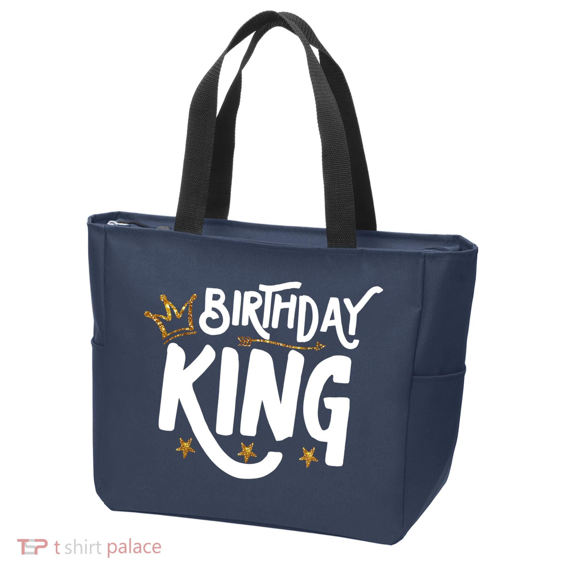 Birthday King Gold Crown Birthday Boy Funny Tote Bag