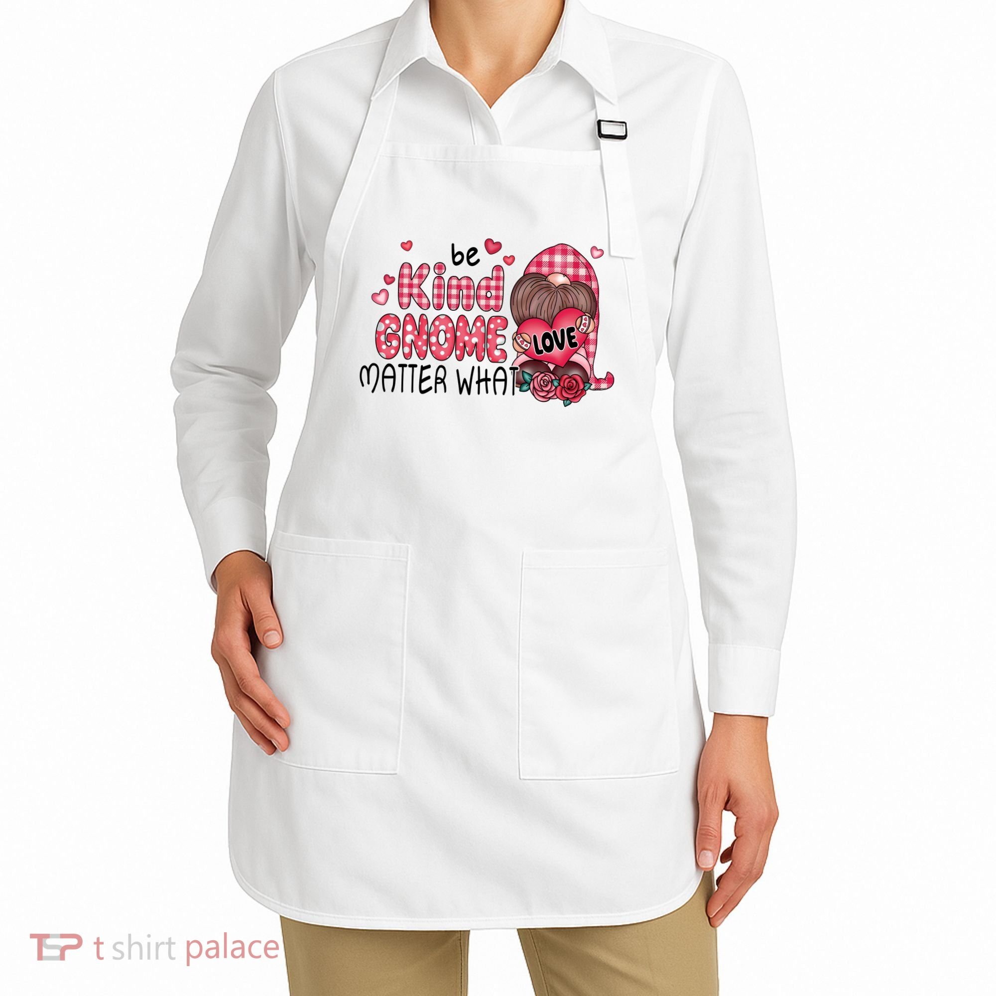 Be Kind Gnome Matter What Valentines Gift For Valentine Day Apron