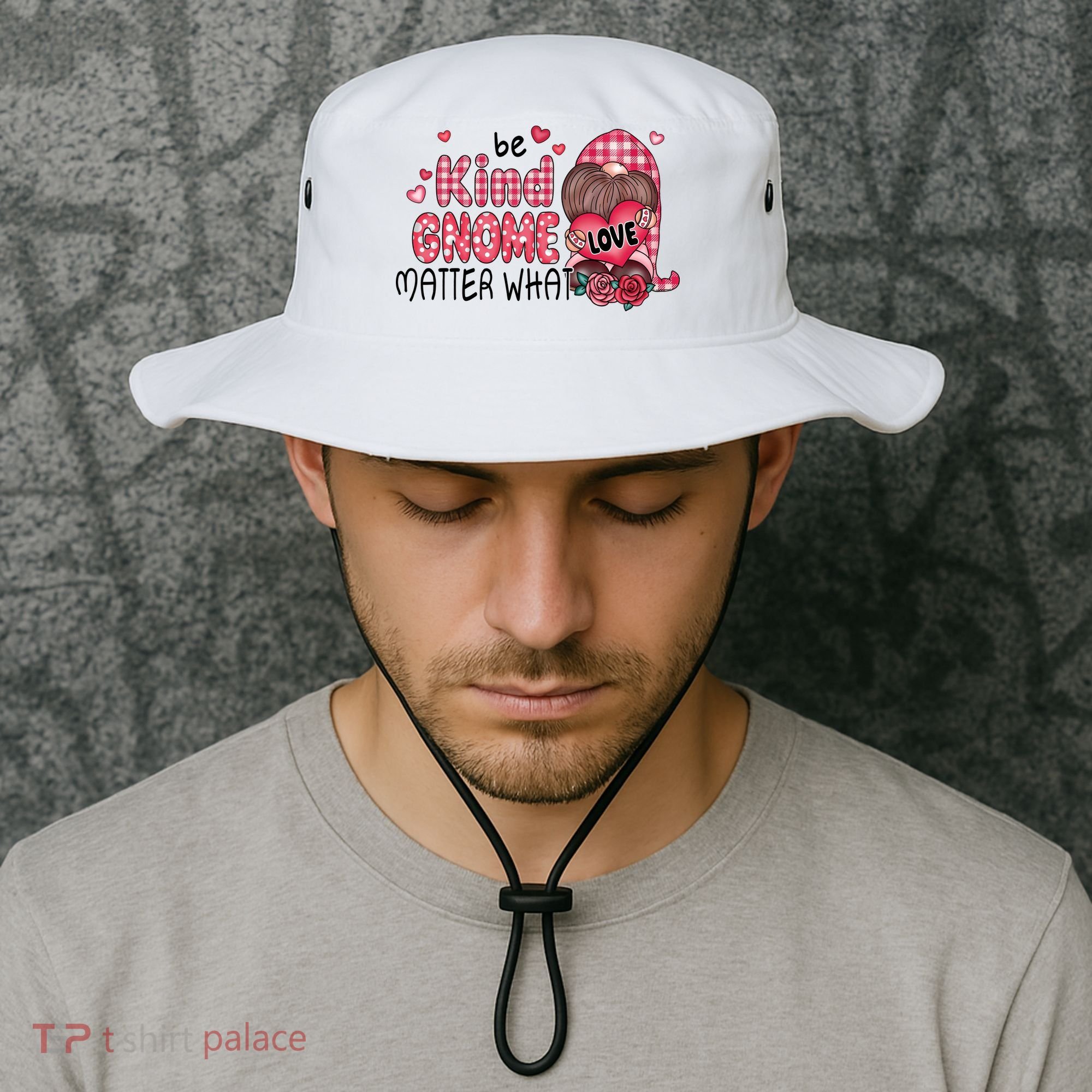 Be Kind Gnome Matter What Valentines Gift For Valentine Day Bucket Hat