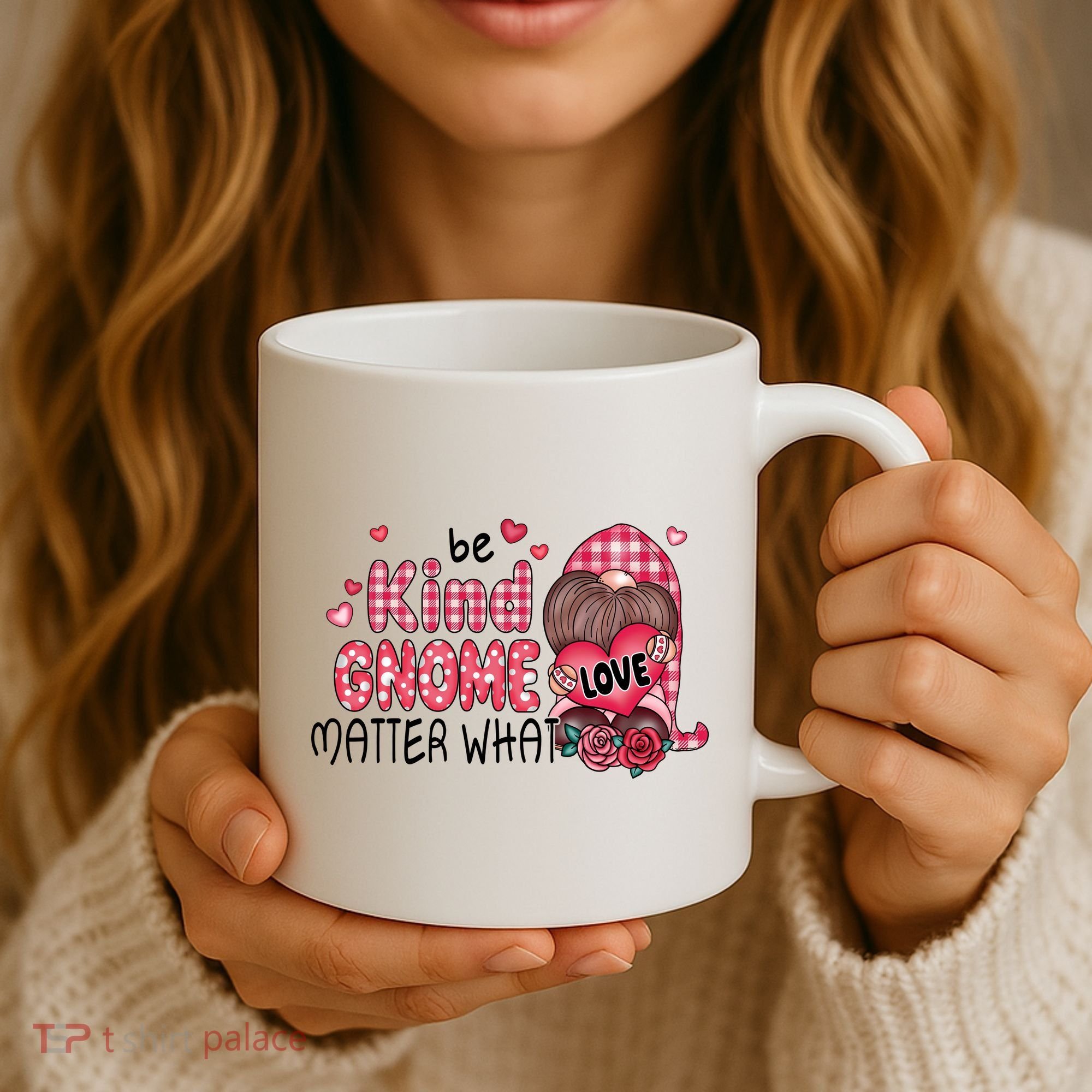 Be Kind Gnome Matter What Valentines Gift For Valentine Day Coffee Mug