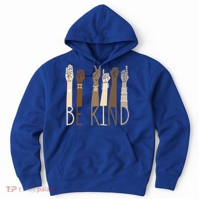 Be Kind Gift Sign Language Hand Talking Funny Teachers Interpreter Asl Gift Hoodie