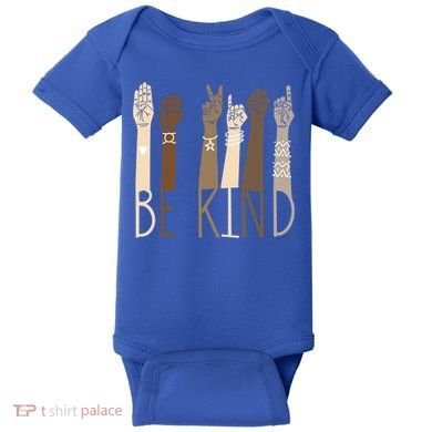 Be Kind Gift Sign Language Hand Talking Funny Teachers Interpreter Asl Gift Baby Bodysuit