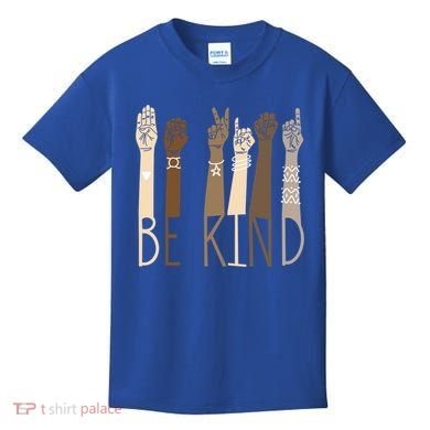 Be Kind Gift Sign Language Hand Talking Funny Teachers Interpreter Asl Gift Kids T-Shirt
