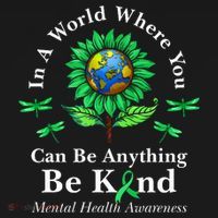 Be Kind Green Ribbon Sunflower Mental Health Awareness  Women's Tank Top thumb 5
