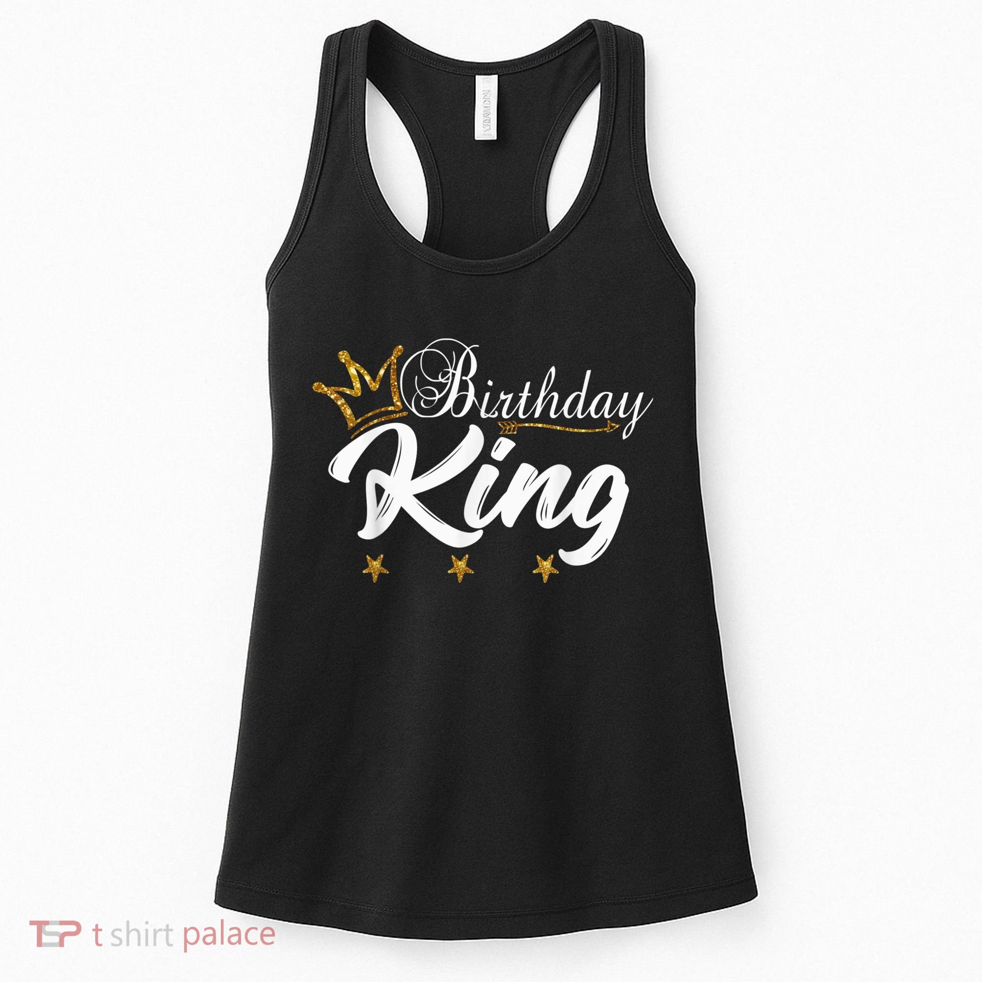 Birthday King Gold Crown Shirt For Boys And Men Women's Tank Top