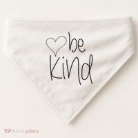 Be Kind Heart Love Blessed Grateful USA-Made Doggie Bandana thumb 0
