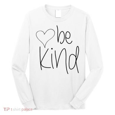 Be Kind Heart Love Blessed Grateful Long Sleeve Shirt