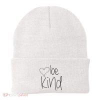 Be Kind Heart Love Blessed Grateful Beanie thumb 0