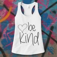 Be Kind Heart Love Blessed Grateful Women's Tank Top thumb 3