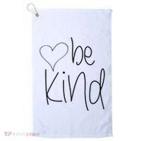 Be Kind Heart Love Blessed Grateful Golf Towel thumb 0