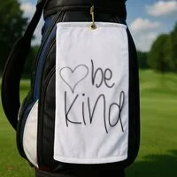 Be Kind Heart Love Blessed Grateful Golf Towel thumb 2