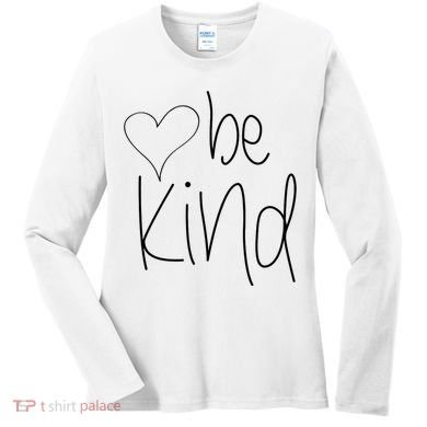 Be Kind Heart Love Blessed Grateful Women's Long Sleeve Shirt